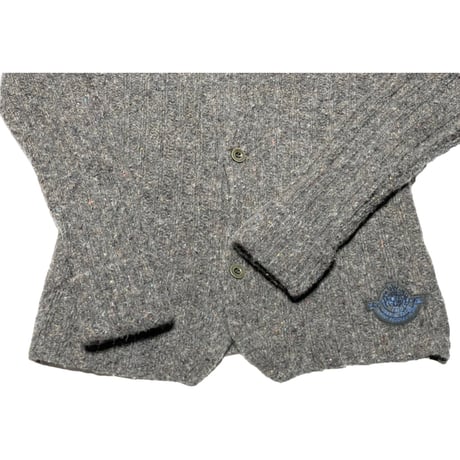 DIESEL カシミヤ混ウールミックス生地テーラードジャケット型カーディガン グレー Sサイズ