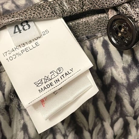 MADE IN ITALY製 DANIELE ALESSANDRINI フルジップレザーライダースジャケット ブラウン 48サイズ