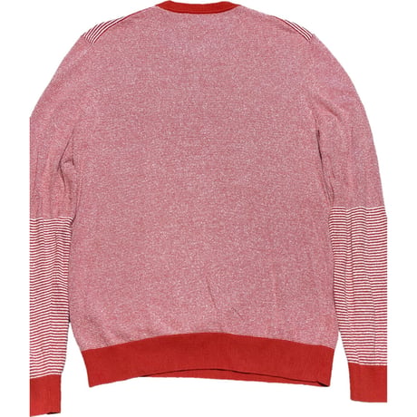 HUGO BOSS Italian yarn コットンクルーネックセーター オレンジ Mサイズ