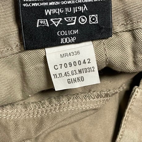 ☆タグ付き新古品☆ MADE IN ITALY製 Notify Ginkoモデル コットンスラックス ベージュ W30サイズ
