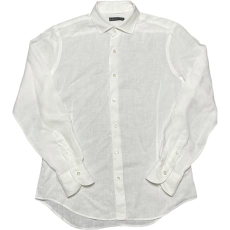 MADE IN JAPAN製 ESTNATION 長袖リネンシャツ ホワイト Sサイズ