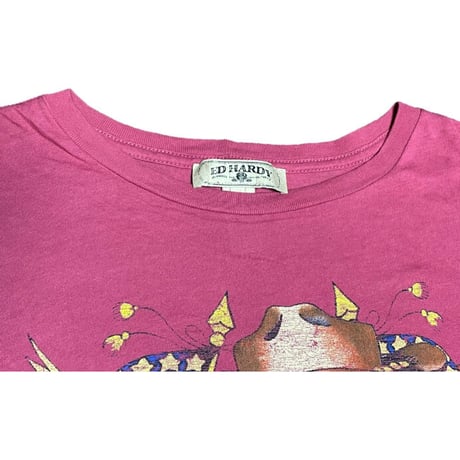 Ed Hardy Tシャツ重ね着長袖サーマル ワイン Sサイズ