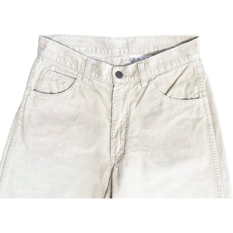 希少 MADE IN USA製 90s LEVI'S BIG E 白タブ 555 バレンシア工場製 コーデュロイパンツ アイボリー W29-L34サイズ