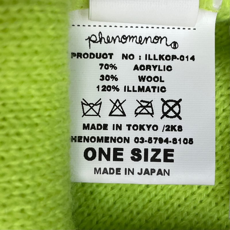 MADE IN JAPAN製 PHENOMENON 2008年モデル つば付きニット帽 MADE IN JAPAN製 PHENOMENON 2008年モデル つば付きニット帽