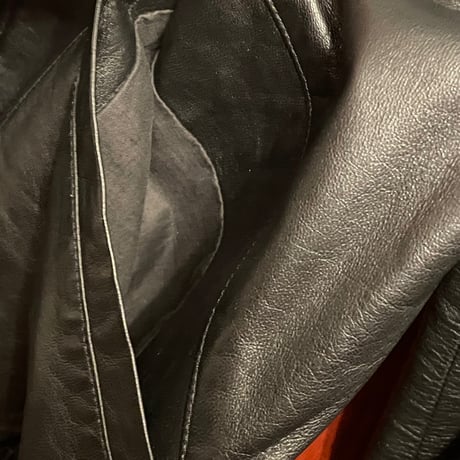 MADE IN ITALY製 BALLY リバーシブルレザージャケット ブラック×チャコールグレー 34サイズ