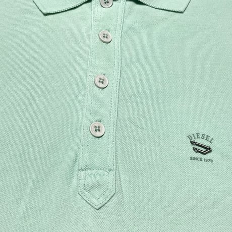 DIESEL 半袖鹿の子ポロシャツ ミントグリーン Mサイズ