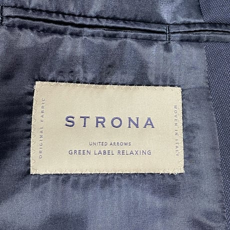 GREEN LABEL RELAXING STRONA生地 ウールスーツ ネイビー 44サイズ
