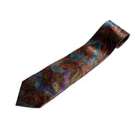 MADE IN FRANCE製 Charvet ジャガード織り総柄シルクネクタイ ブルー