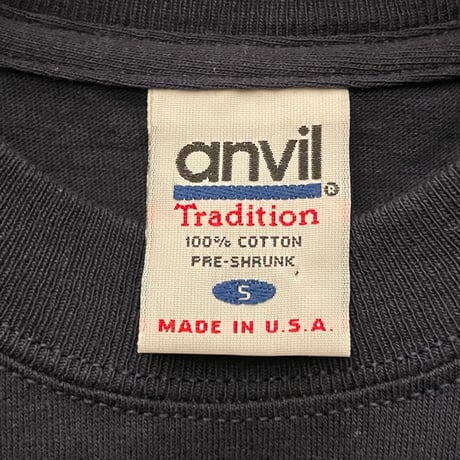 MADE IN USA製 anvil Tradition 無地クルーネックTシャツ ネイビー Sサイズ