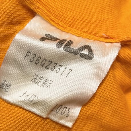 FILA ITALIA 90s オーバーサイズフルジップナイロンパーカージャケット ネイビー×オレンジ Sサイズ