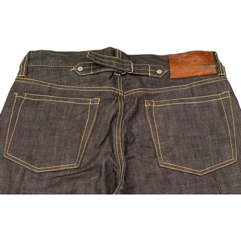 SWAGGER ノンウォッシュシンチバックデニムパンツ インディゴ SWAGGER ノンウォッシュシンチバックデニムパンツ インディゴ