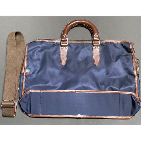 MADE IN ITALY製 orobianco レザーナイロンビジネスバック ネイビー