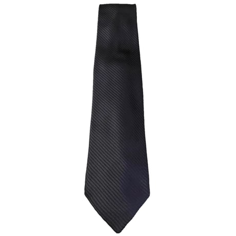 MADE IN ITALY製 GUCCI ソリッドシルクネクタイ ネイビー