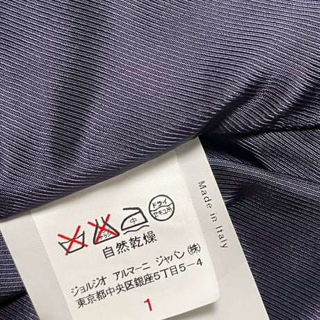 MADE IN ITALY製 ARMANI COLLEZIONI ヴァージンウールシルクテーラードジャケット パープル 40サイズ