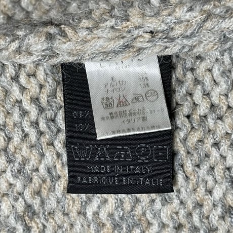 【BEAMS取り扱い】MADE IN ITALY製 ROBERTO COLLINA フルジップセーター ベージュ Sサイズ
