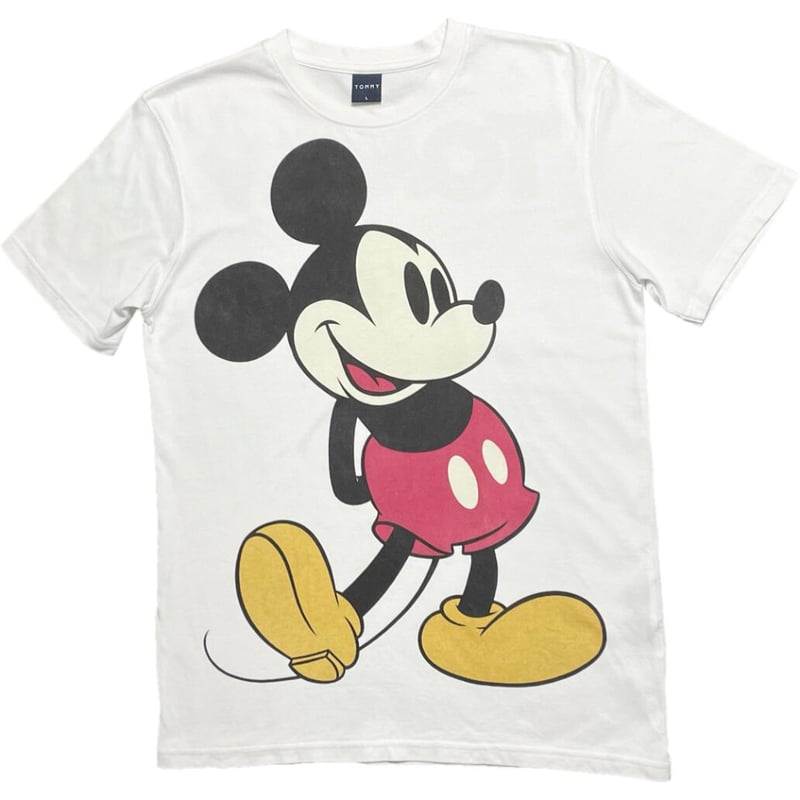 TOMMY HILFIGER × Disney Mickey コラボレーションTシャツ ホワイ