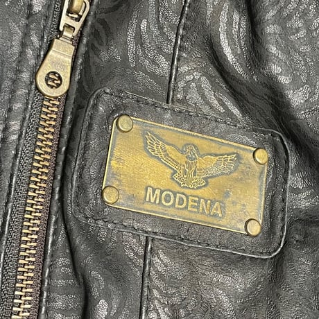 MONTANA PELLE レザーライダースジャケット ブラック 40サイズ