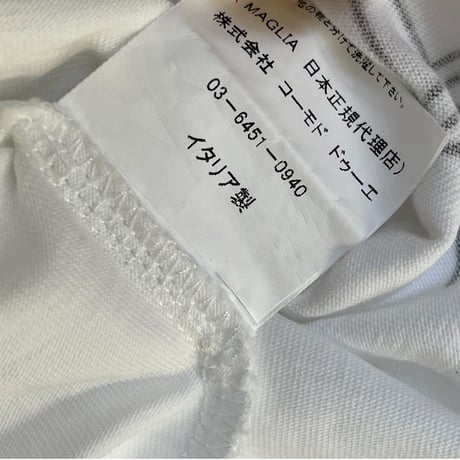 ★新品★ MADE IN ITALY製 MAGLIA「VIAGGIO」ロゴプリント クルーネックTシャツ ホワイト