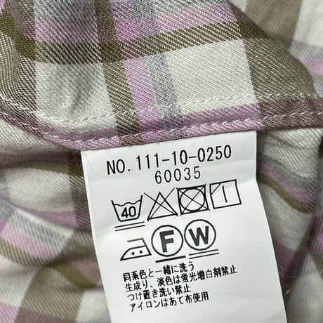 MADE IN JAPAN製 SHIPS 長袖ブロックチェックシャツ ピンク Lサイズ