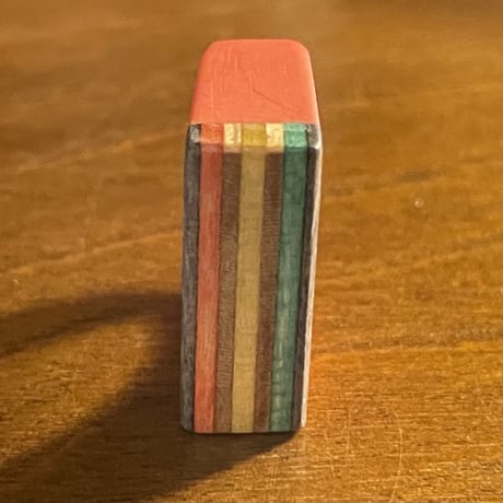 ★新品★ HANDMADE IN ITALY製 SIMONE FRABBONI リサイクルスケートボード平型リング マルチカラー×オレンジ