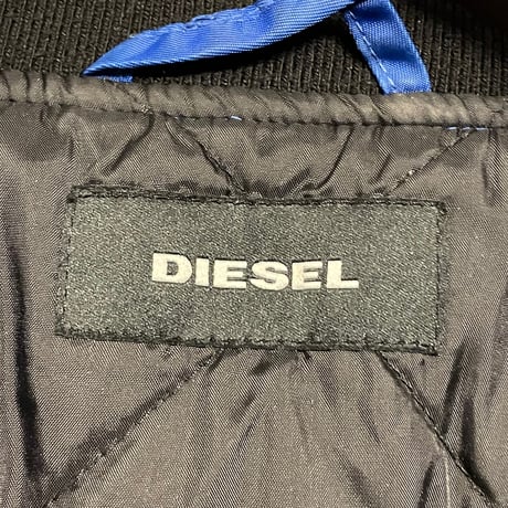 DIESEL ヴィンテージ加工MA-1ジャケット ブルー Sサイズ