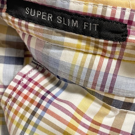 MADE IN ROMANIA製 PT01 SUPER SLIM FIT コットンカラースラックス イエロー 46サイズ