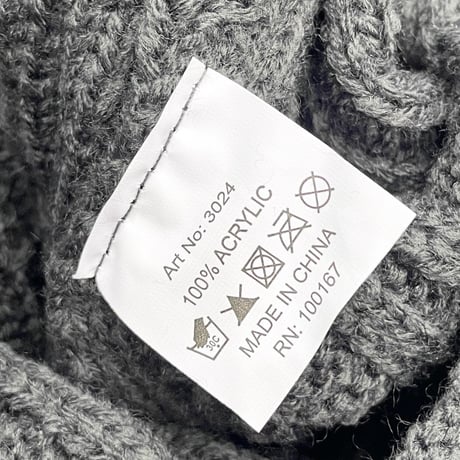 ★新品★ Ultimate Star オリジナルケーブル編みニット帽 ダークグレー Fサイズ