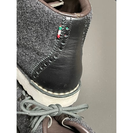 MADE IN ITALY製 DIEMME ウールレザーマウンテンブーツ ブラック×チャコールグレー 43サイズ