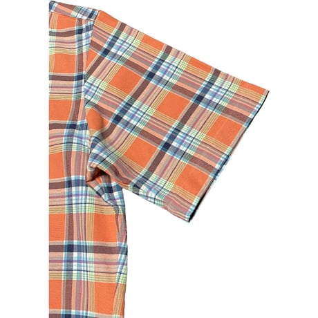 Ralph Lauren CLASSIC FIT チェック柄半袖ボタンダウンシャツ オレンジ Sサイズ