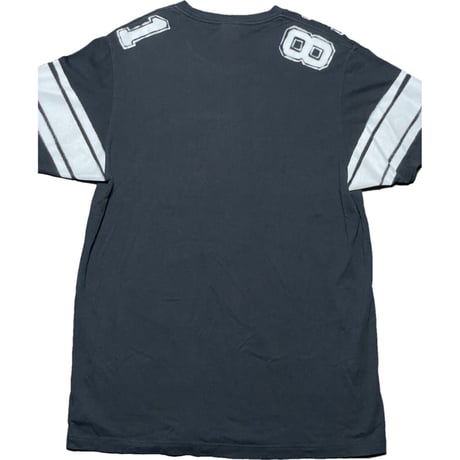 MADE IN ITALY製 FRANKLIN MARSHALL LAB フットボールシャツ型半袖Tシャツ ブラック Lサイズ
