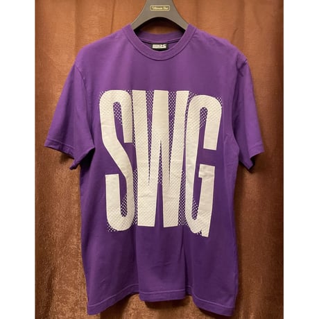 レア MADE IN JAPAN製 SWAGGER 10周年記念プリントTシャツ パープル Lサイズ