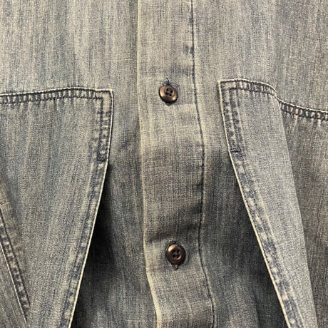ADAM KIMMEL × CARHARTT コラボレーションモデル長袖デニムワークシャツ インディゴ Sサイズ