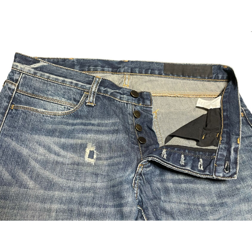 MADE IN ITALY製 RING MILANO バイカーデニムパンツ インディゴ