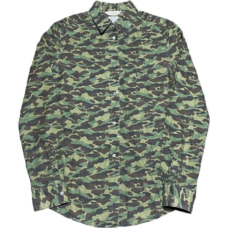 【TOMORROWLAND 取り扱い】 MADE IN ITALY製 GOLDEN GOOSE DELUXE BRAND 長袖迷彩柄シャツ 迷彩 XXSサイズ