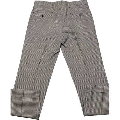 BROOKS BROTHERS MILANO 千鳥格子柄ウールコットンスラックス ブラック×ホワイト W29サイズ