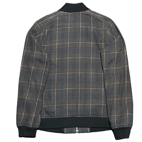 BEAMS チェック柄コットンブルゾン ブラウン×ピンク Mサイズ