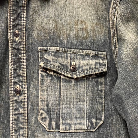 MADE IN JAPAN製 SWAGGER BLACK PLATINUM 長袖デニムシャツ インディゴ Mサイズ