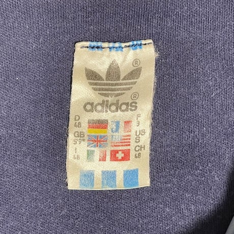 希少 MADE IN ITALY製 80s adidas ナイロンジャケット サックス Mサイズ