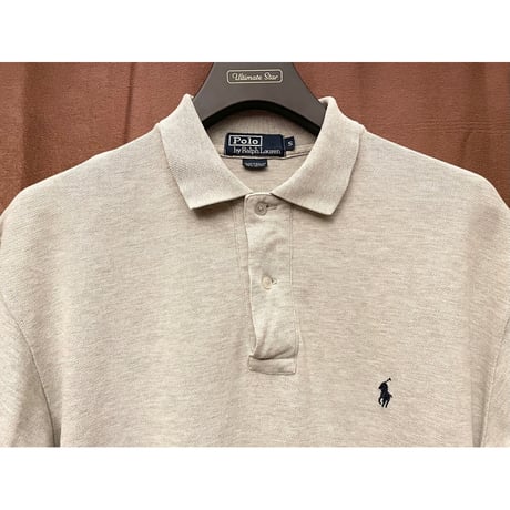 Polo by Ralph Lauren オーバーサイズ半袖鹿の子ポロシャツ グレー Sサイズ