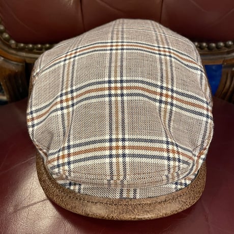 MADE IN ITALY製 NewGer.si. チェック柄 ハンチングキャップ マルチカラー 55cm