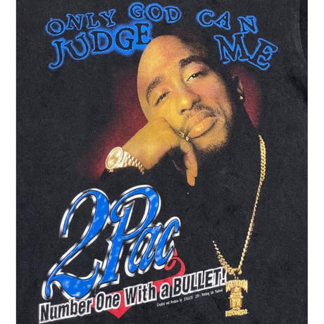 2PAC ONLY GOD CAN JUDGE ME プリントTシャツ ブラック