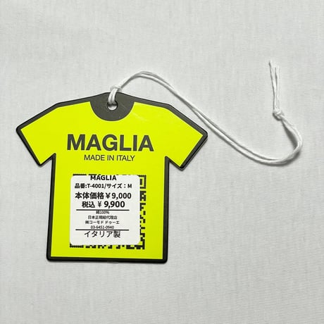 ★新品★ MADE IN ITALY製 MAGLIA 2025年SSモデル 「CITTA DELL AMORE ITALIA」 ポケット付きプリントクルーネックTシャツ ホワイト S～XLサイズ