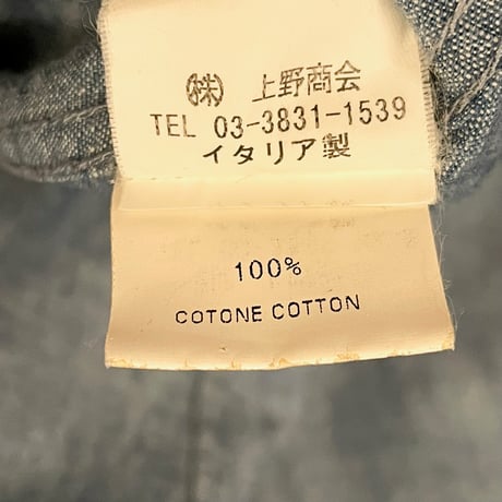 MADE IN ITALY製 GOLDEN GOOSE DELUXE BRAND 長袖シャンブレーシャツ ライトインディゴ XSサイズ
