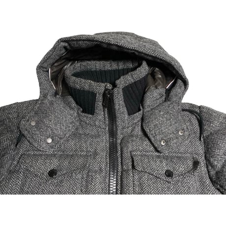 タグ付き MADE IN BULGARIA製 MONCLER FLORIAN ウールダウンジャケット グレー 0サイズ