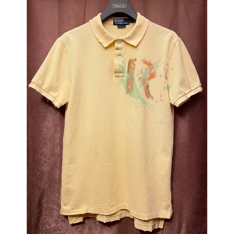 美品　ポロラルフローレン　ポロシャツ　トロピカル刺繍　ヴィンテージ加工　現行タグ 美品 ポロラルフローレン ポロシャツ トロピカル刺繍 ヴィンテージ加工