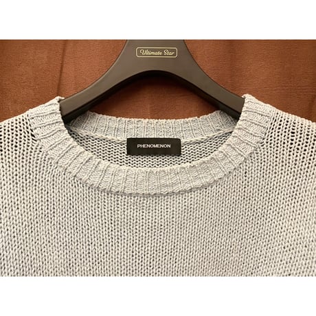 MADE IN JAPAN製 PHENOMENON 2012SSモデル サマーニットセーター ライトブルー L/40サイズ