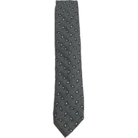 MADE IN JAPAN製 FILO D'ORO THE SUIT COMPANY ペイズリー柄ウールシルクネクタイ チャコールグレー