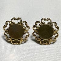 ブローチ型カフリンクス アンティークゴールド