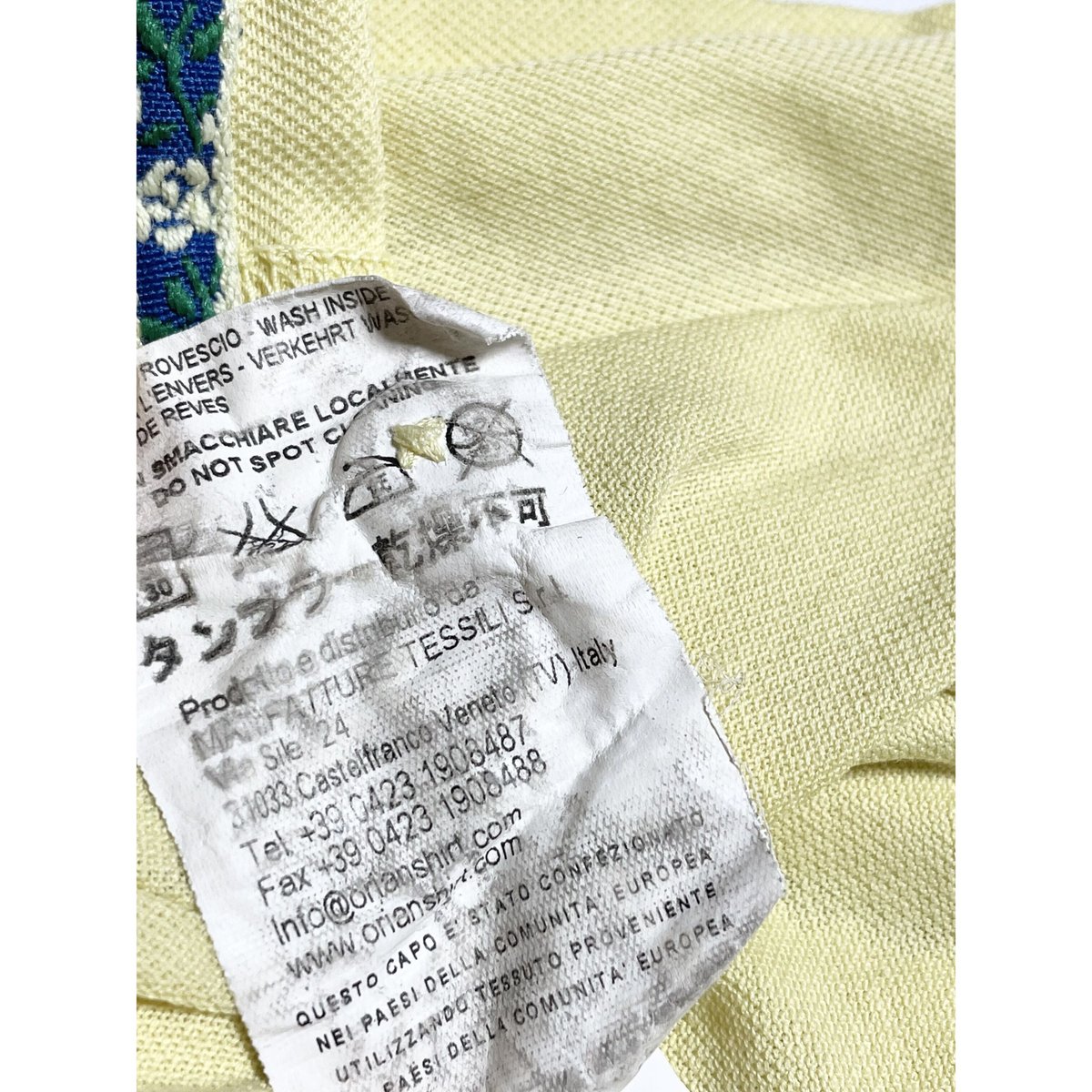MADE IN ITALY製 ORIAN Vintage Slim Fit 半袖鹿の子ポロシャ