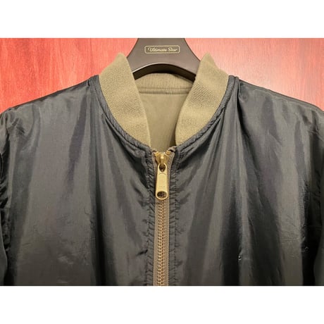 レア SWAGGER ラインストーン付きリバーシブル仕様 MA-1ジャケット カーキ×ブラック Mサイズ